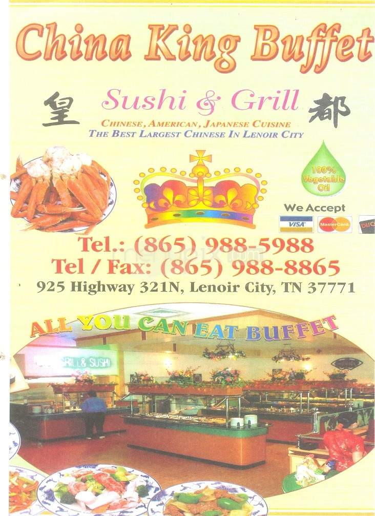 China King Buffet - Lenoir City, TN menu_pic