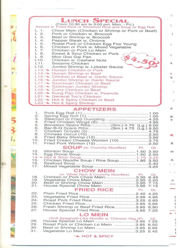 China King Buffet - Lenoir City, TN menu_pic
