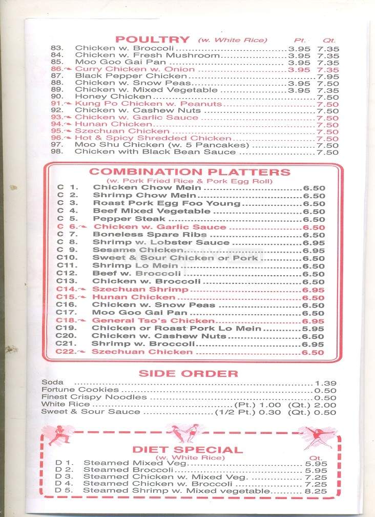 China King Buffet - Lenoir City, TN menu_pic