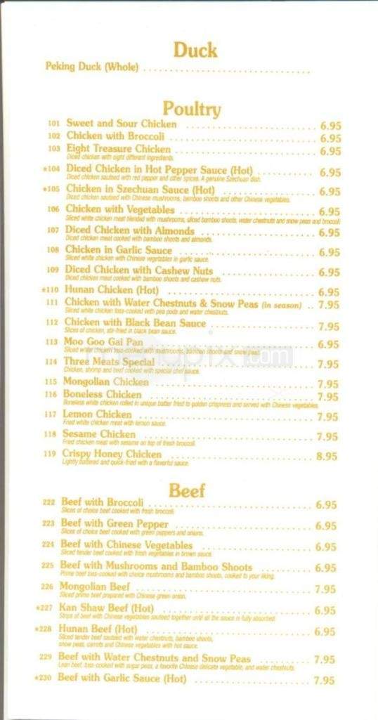 China Town Restaurant - Sevierville, TN menu_pic