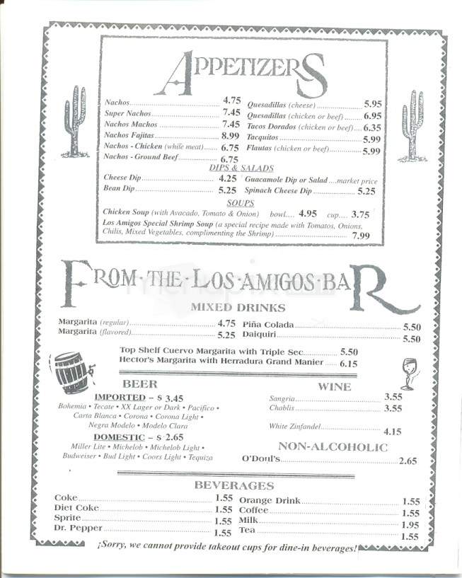 Los Amigos - Maryville, TN menu_pic