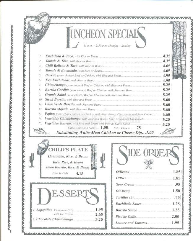 Los Amigos - Maryville, TN menu_pic