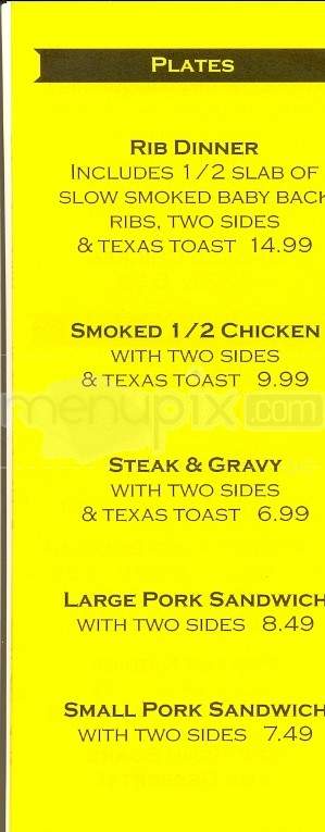 Melrose Station BBQ - Walland, TN menu_pic