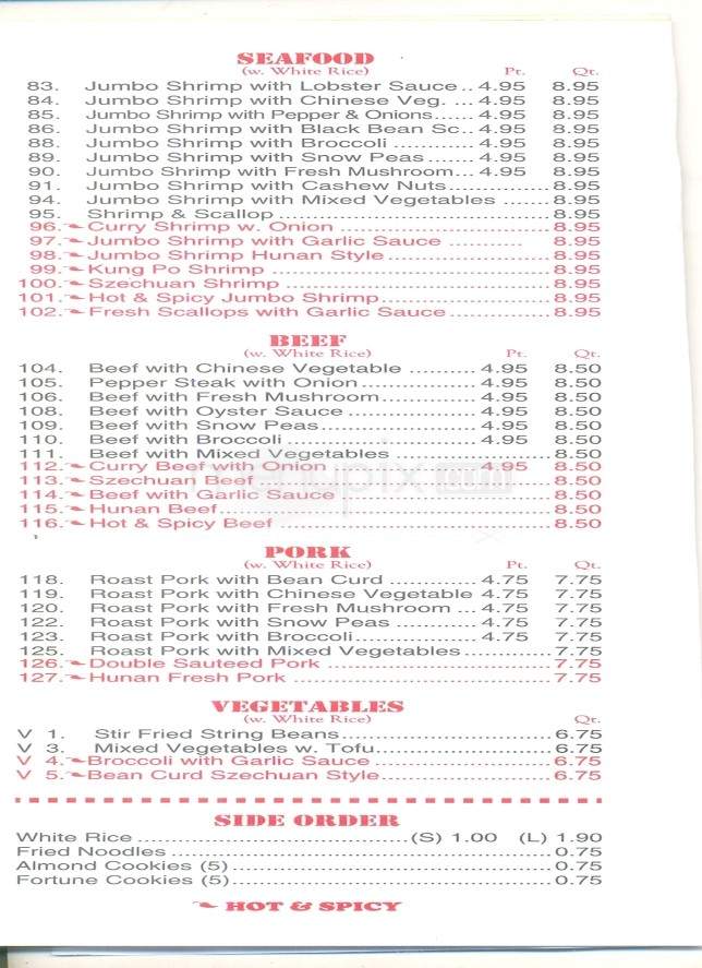 Number 1 Chinese Restaurant - Sevierville, TN menu_pic