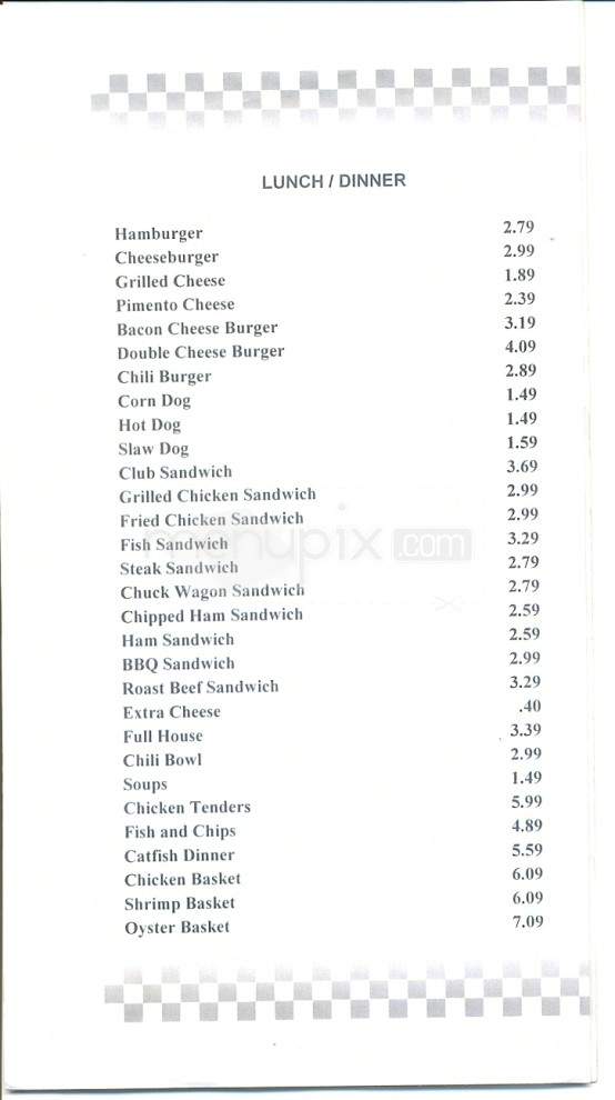 Cardin's Drive-In - Knoxville, TN menu_pic