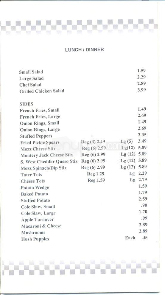 Cardin's Drive-In - Knoxville, TN menu_pic
