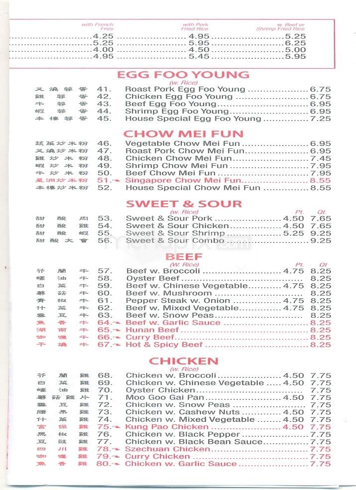 China Jiang - Knoxville, TN menu_pic