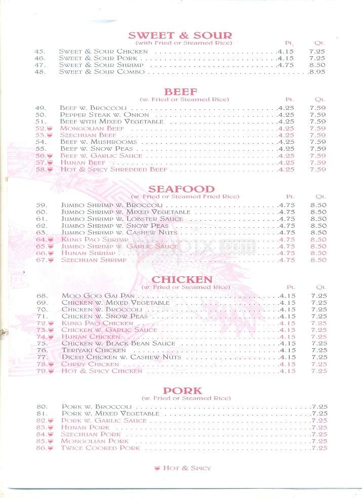 Happy Garden Chinese Restaurant - Knoxville, TN menu_pic