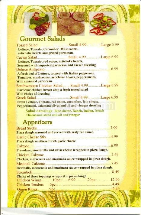 Red Onion Pizza & Subs - Knoxville, TN menu_pic