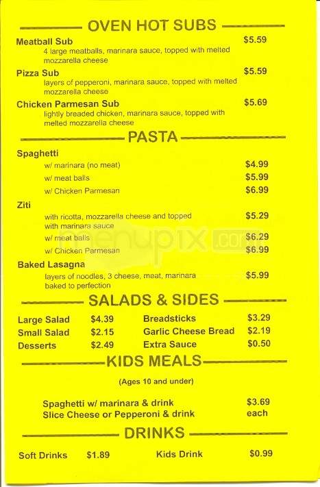 Mangia Pizza & More - Knoxville, TN menu_pic
