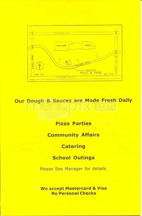 Mangia Pizza & More - Knoxville, TN menu_pic