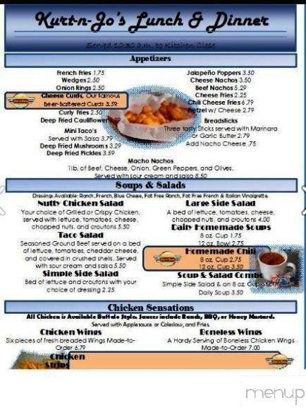 Kurt-n-Jo's Eats and Treats - Marathon, WI menu_pic