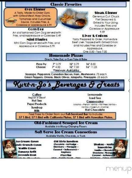 Kurt-n-Jo's Eats and Treats - Marathon, WI menu_pic