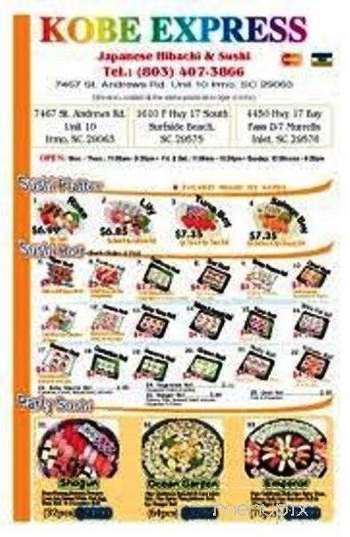 Kobe Express - Surfside Beach, SC menu_pic