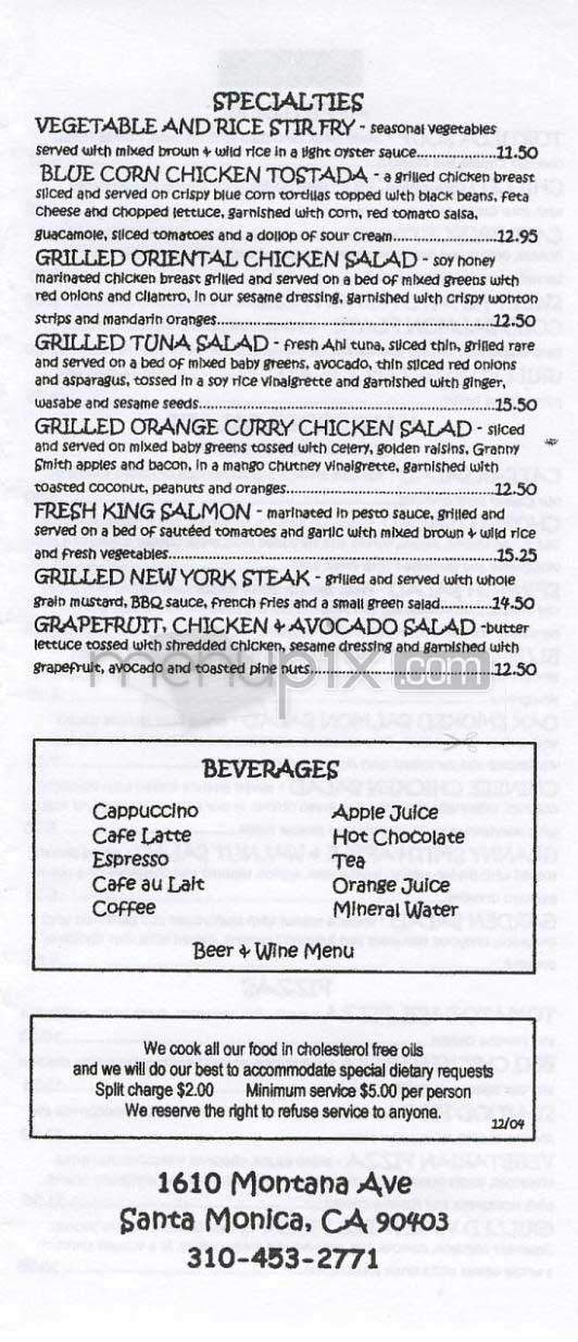17th St Cafe & Bakery - Santa Monica, CA menu_pic