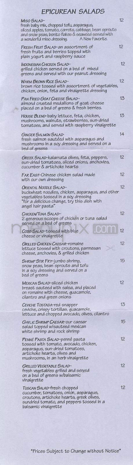26 Beach Cafe - Marina Del Rey, CA menu_pic