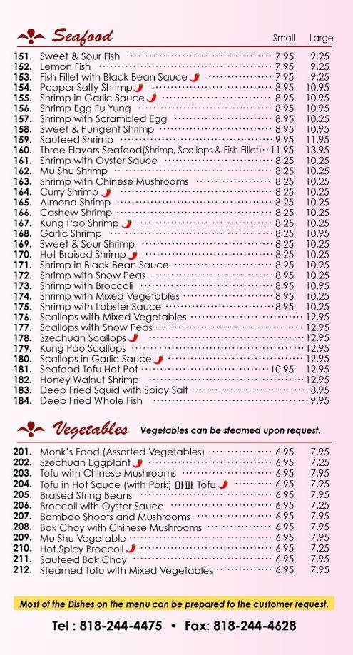 ABC Chinese Restaurant - Glendale, CA menu_pic