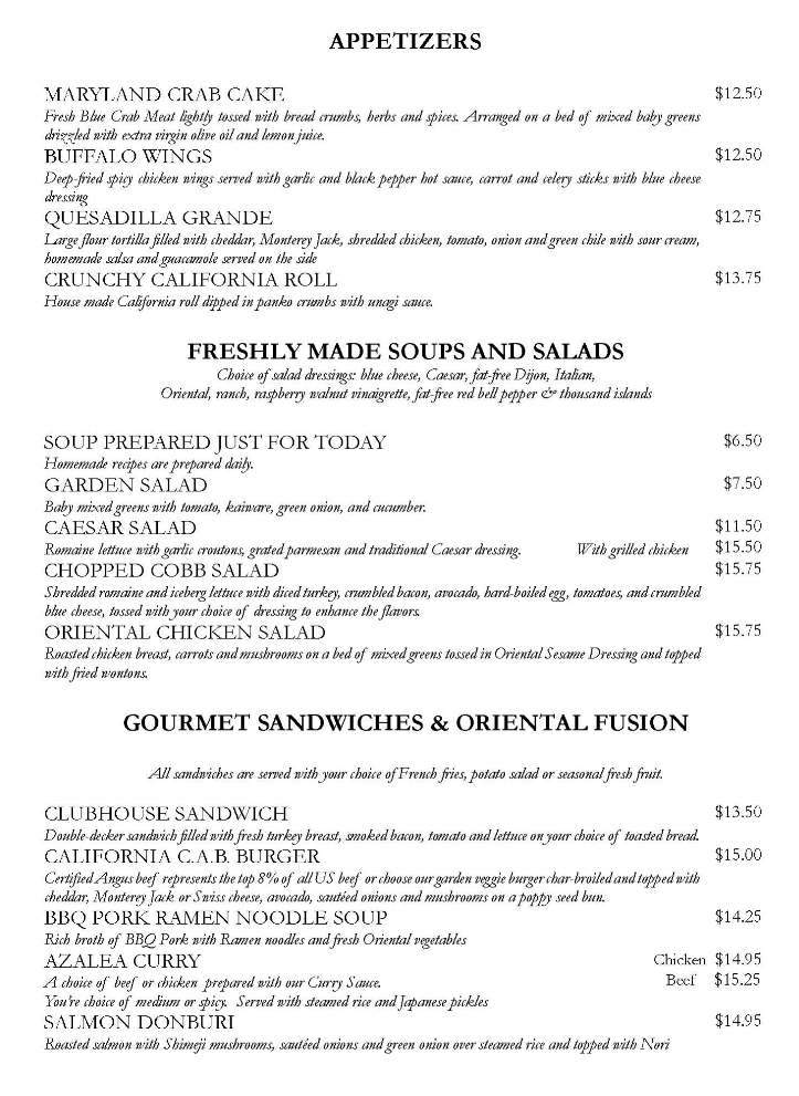 Azalea (Kyoto Grand Hotel & Gardens) - Los Angeles, CA menu_pic