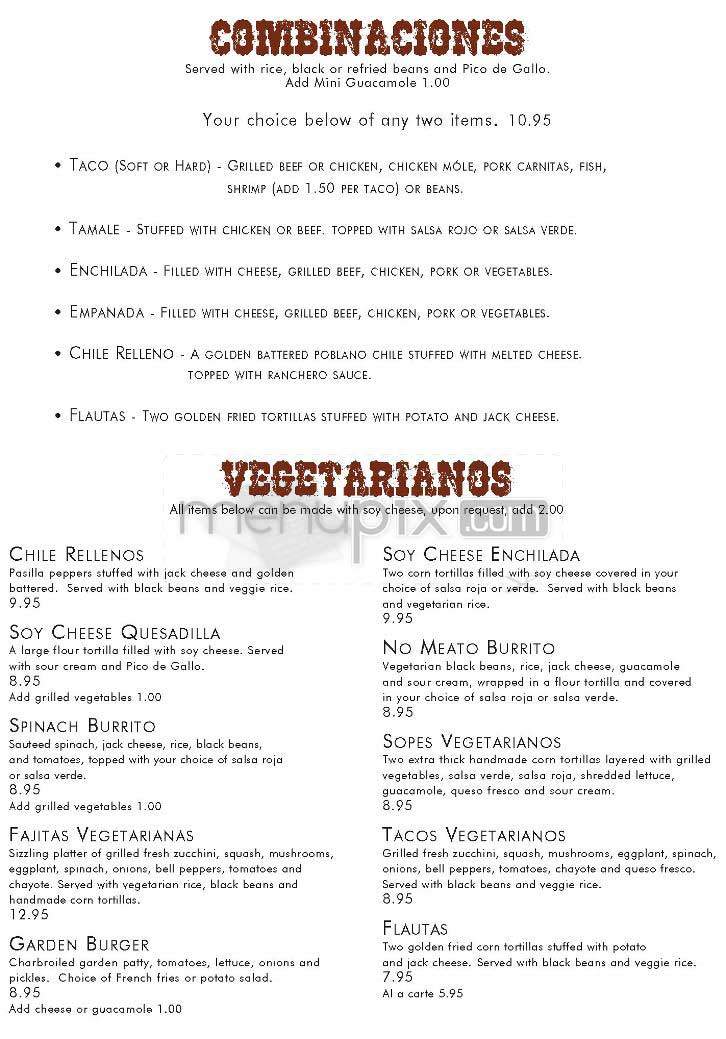 Abuelita's - Topanga, CA menu_pic