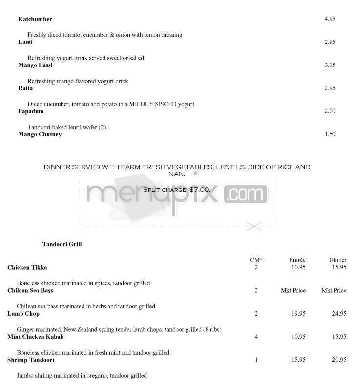 Akbar - Marina Del Rey, CA menu_pic