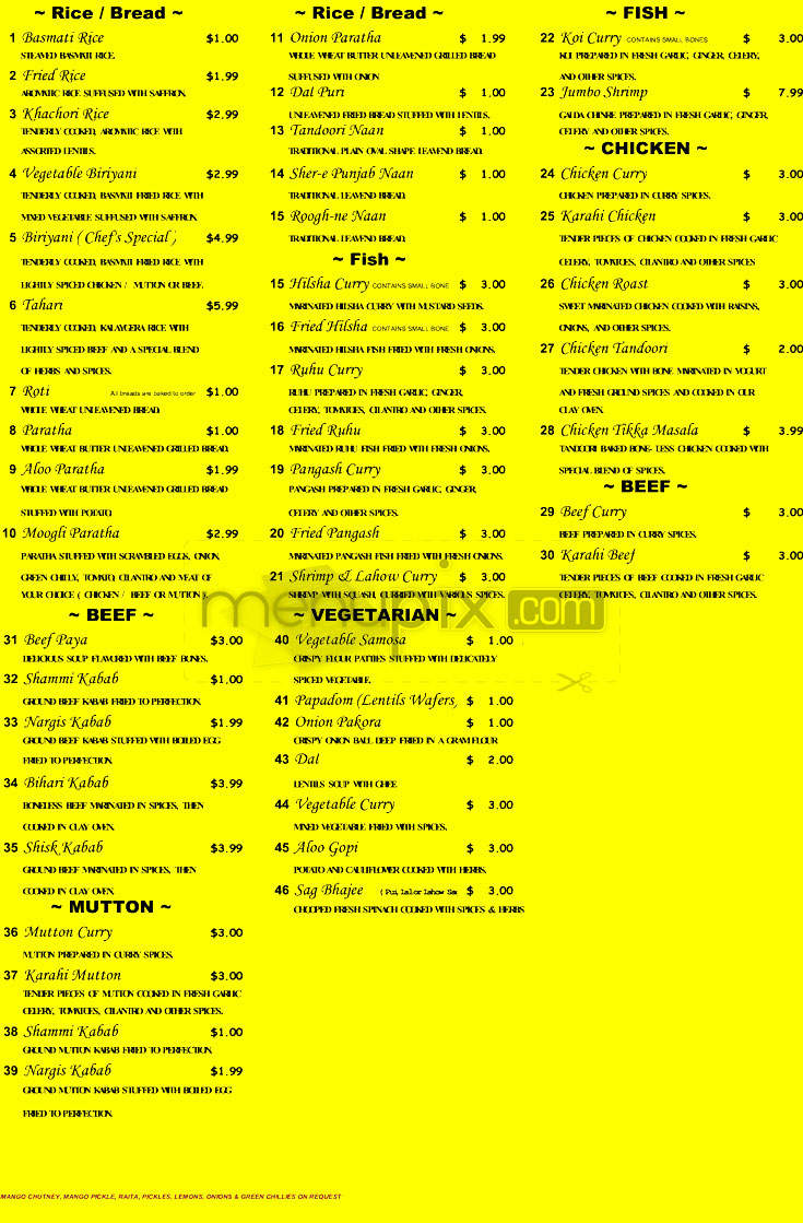 Aladin Sweets & Market - Los Angeles, CA menu_pic