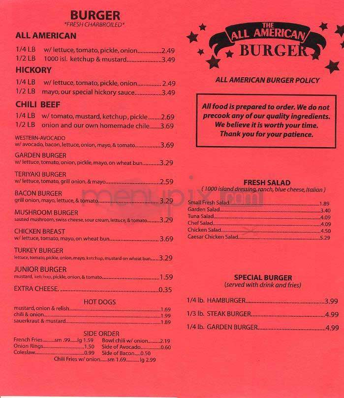All American Burger - West Hollywood, CA menu_pic
