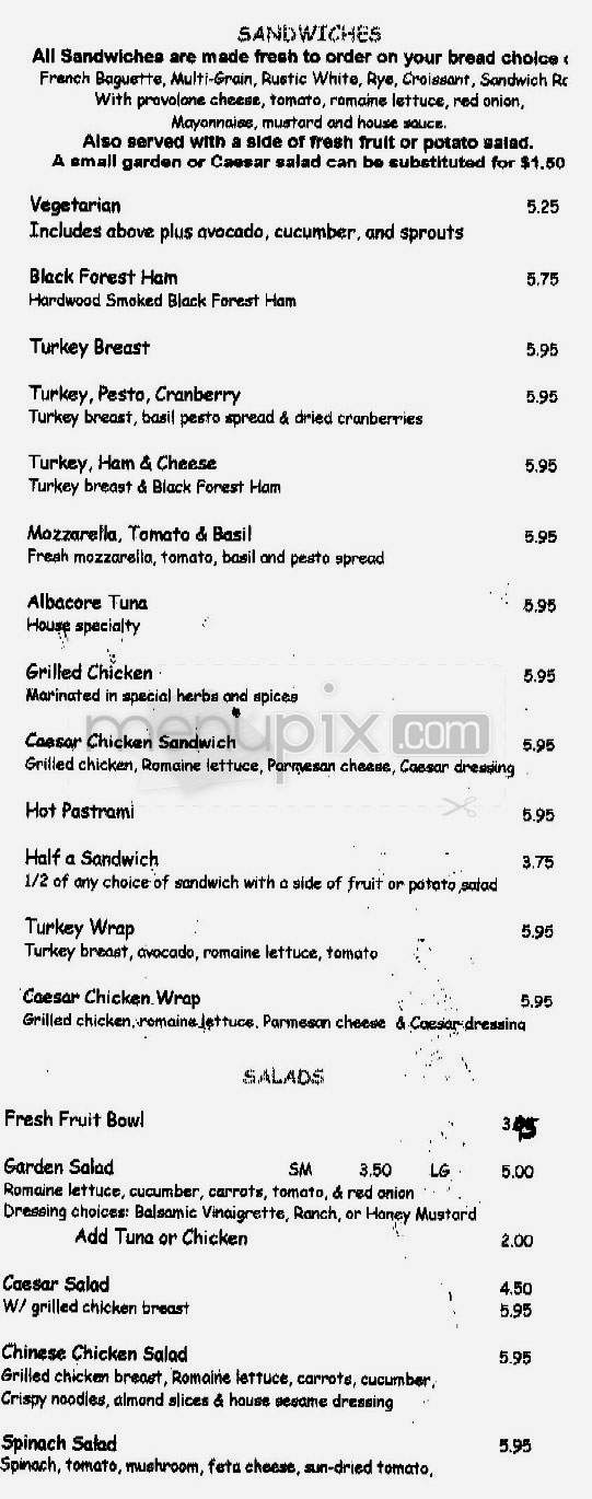 Ambrosia Cafe - West Hollywood, CA menu_pic