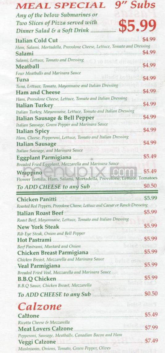 Ameci Pizza & Pasta - Burbank, CA menu_pic