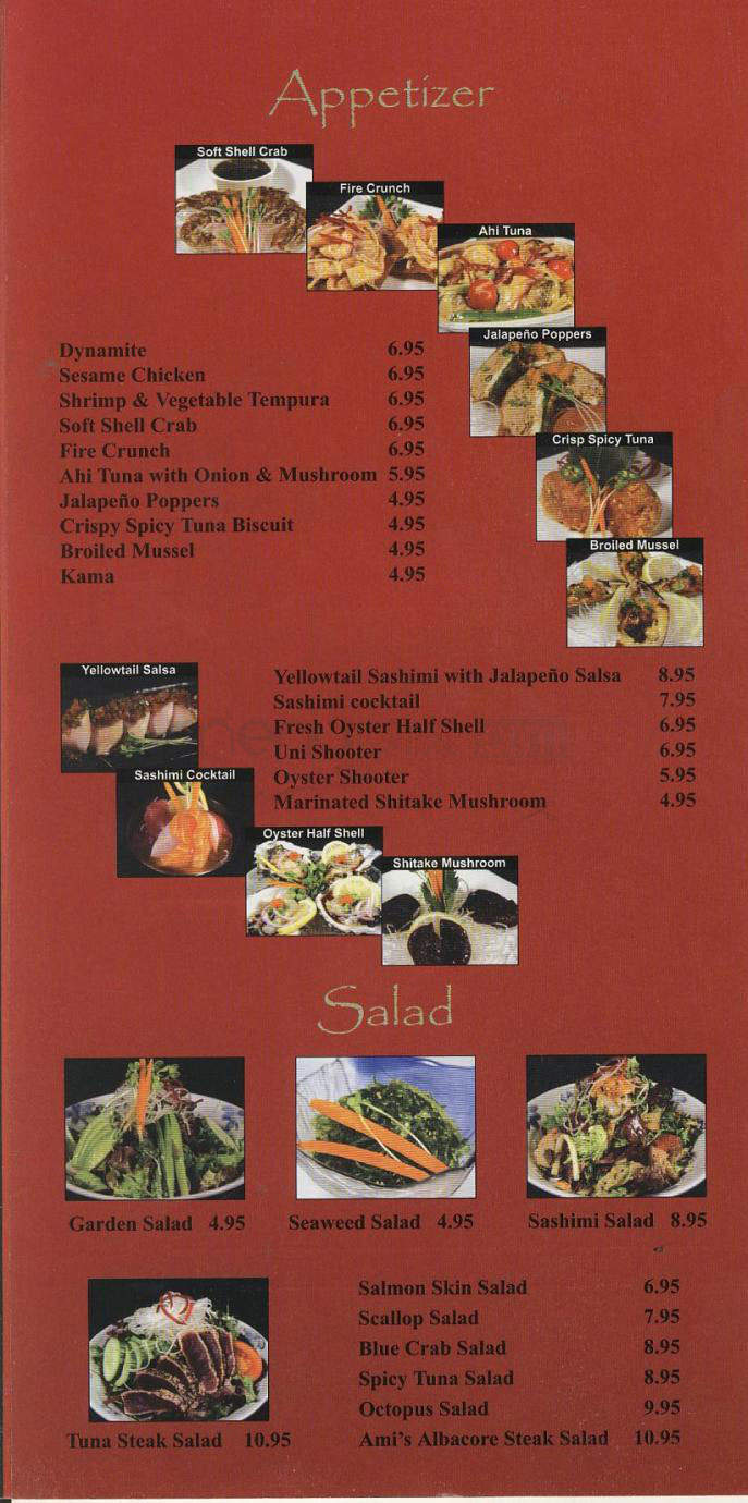 Ami - Los Angeles, CA menu_pic
