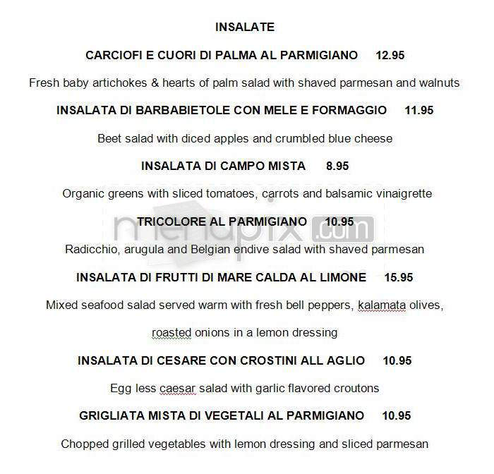 Amici Trattoria - Santa Monica, CA menu_pic