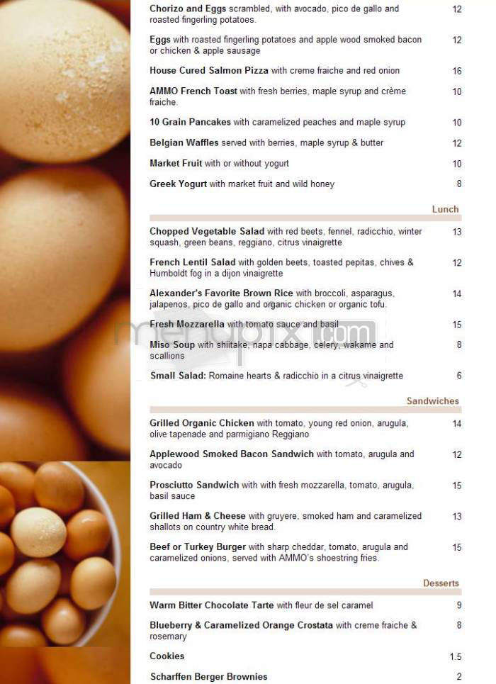AMMO - Los Angeles, CA menu_pic