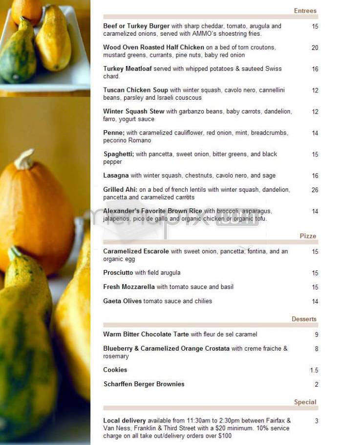 AMMO - Los Angeles, CA menu_pic