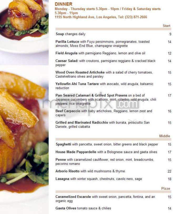 AMMO - Los Angeles, CA menu_pic