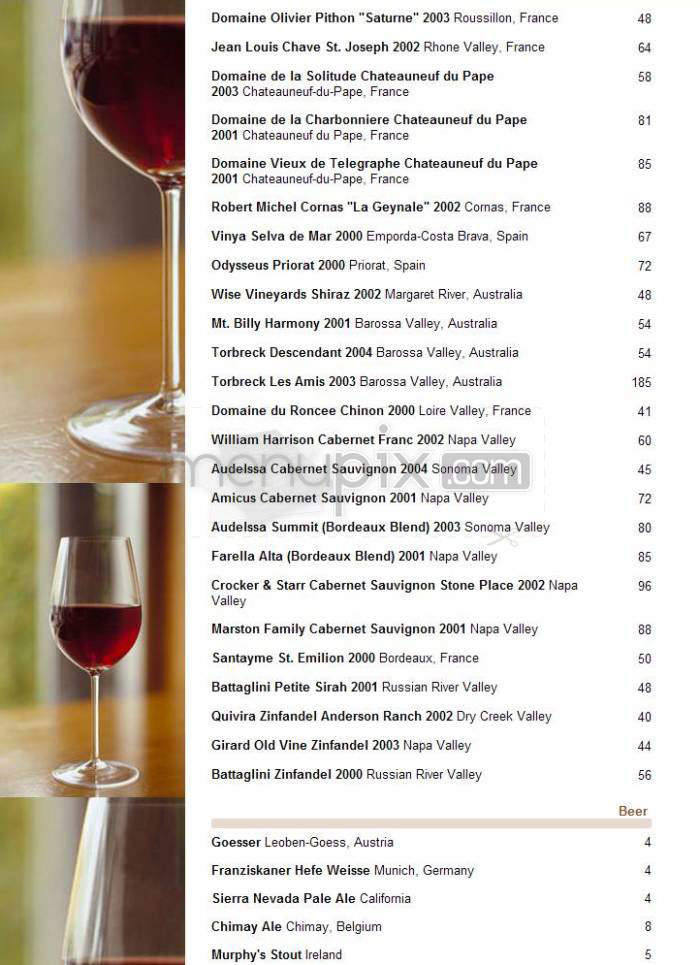 AMMO - Los Angeles, CA menu_pic