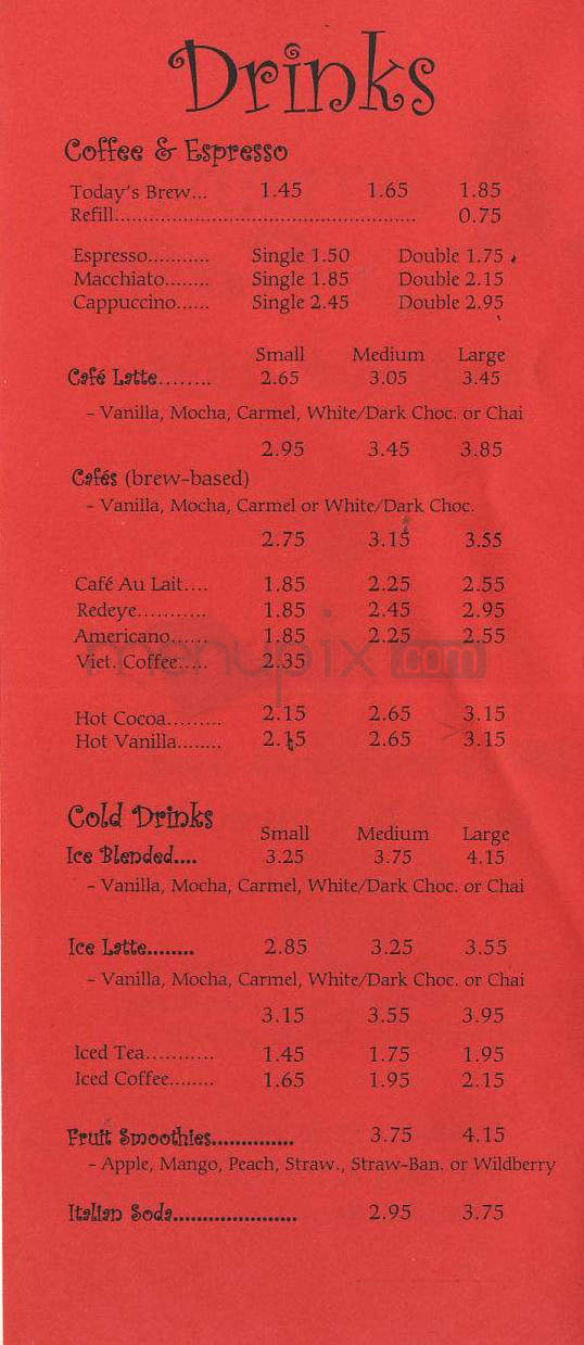 Amsterdam Cafe - North Hollywood, CA menu_pic