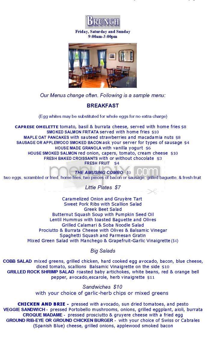 Amuse Cafe - Venice, CA menu_pic