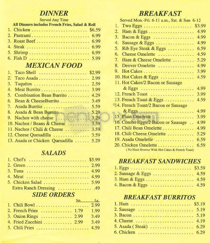 Amy's Burgers - Pasadena, CA menu_pic