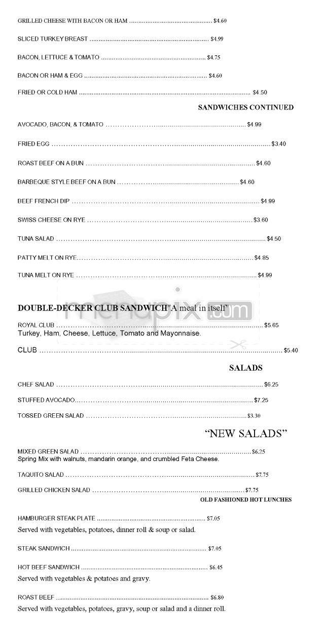 Andy's Coffee Shop - Pasadena, CA menu_pic