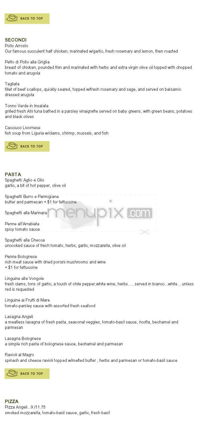 Angeli Caffe - West Hollywood, CA menu_pic
