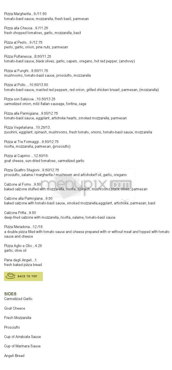 Angeli Caffe - West Hollywood, CA menu_pic