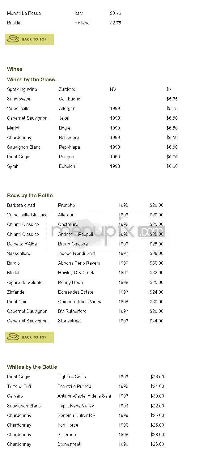 Angeli Caffe - West Hollywood, CA menu_pic