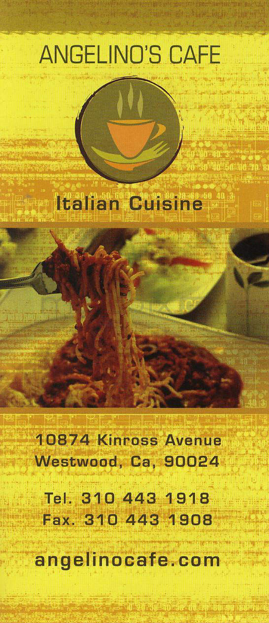 Angelina's Cafe - Los Angeles, CA menu_pic