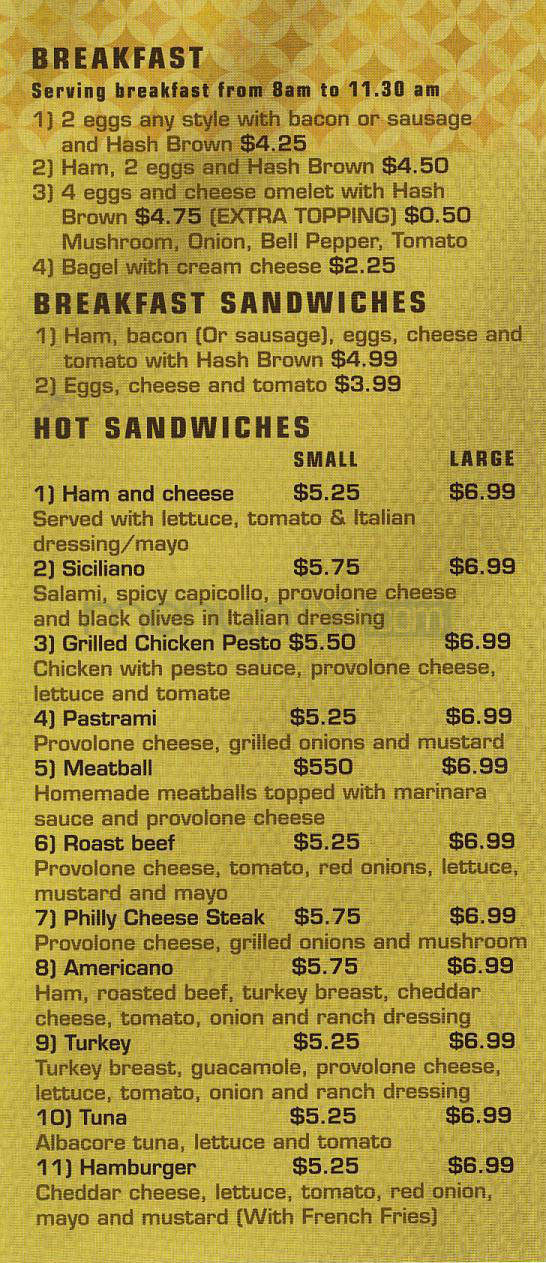 Angelina's Cafe - Los Angeles, CA menu_pic