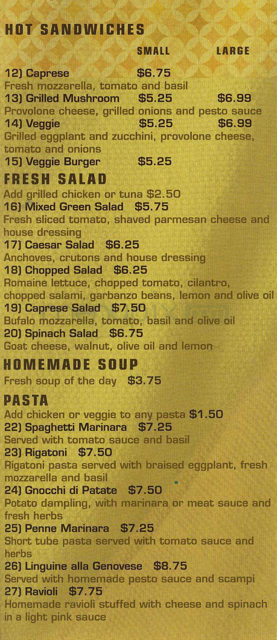 Angelina's Cafe - Los Angeles, CA menu_pic