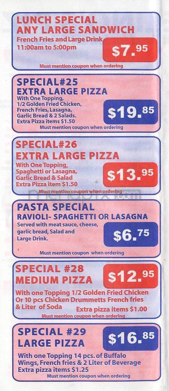 Angelino's Pizza - Los Angeles, CA menu_pic
