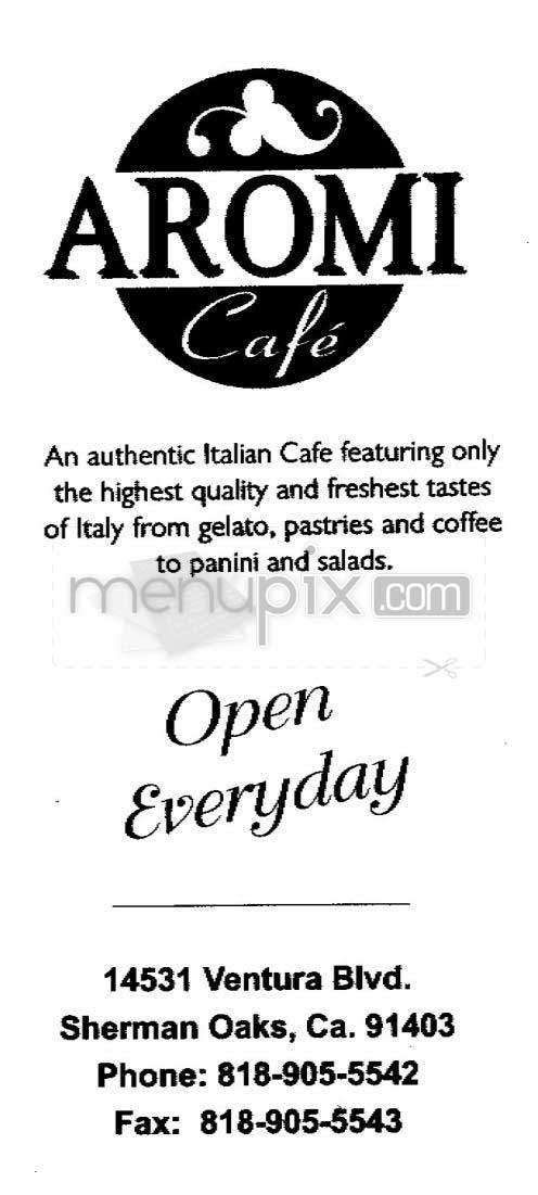 Aromi Cafe - Sherman Oaks, CA menu_pic