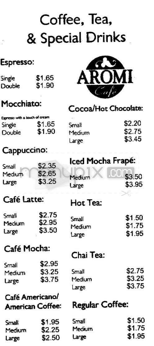 Aromi Cafe - Sherman Oaks, CA menu_pic