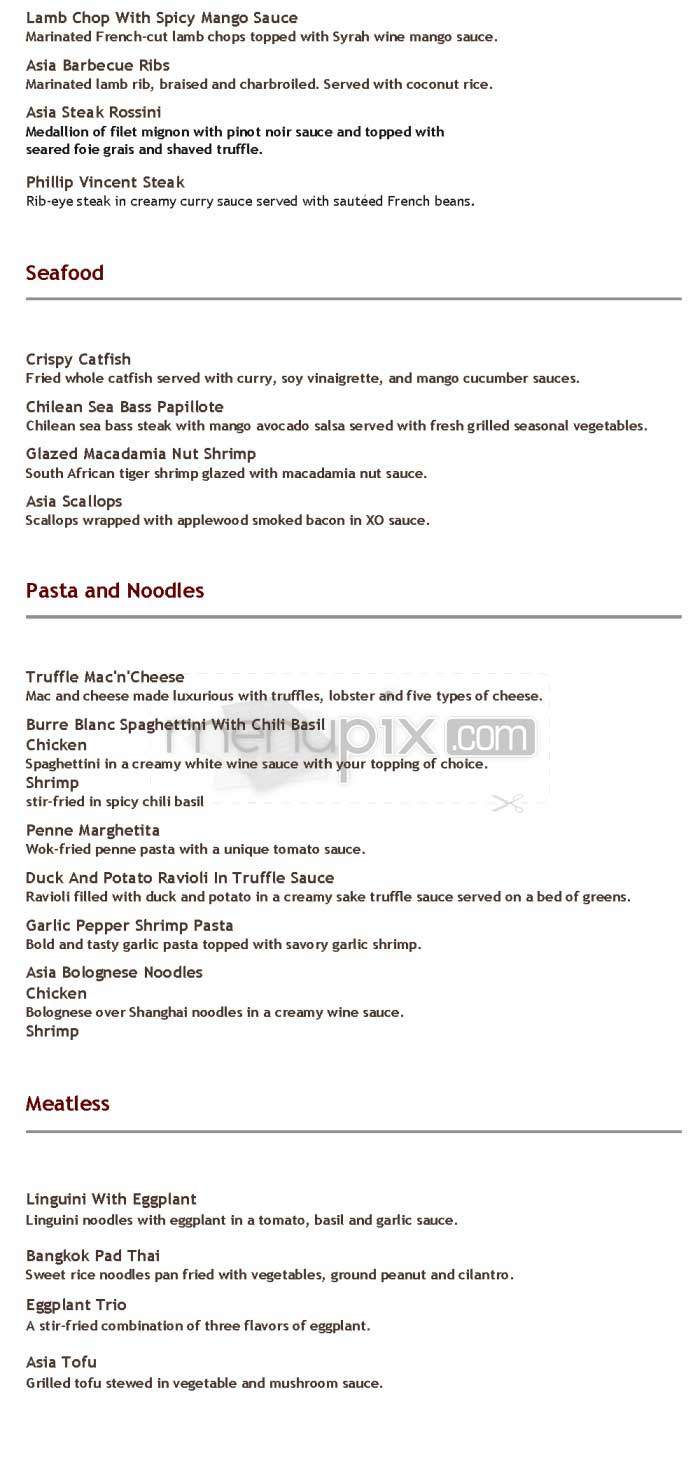 Asia - Los Angeles, CA menu_pic