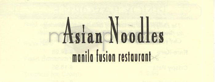 Asian Noodles - Glendale, CA menu_pic