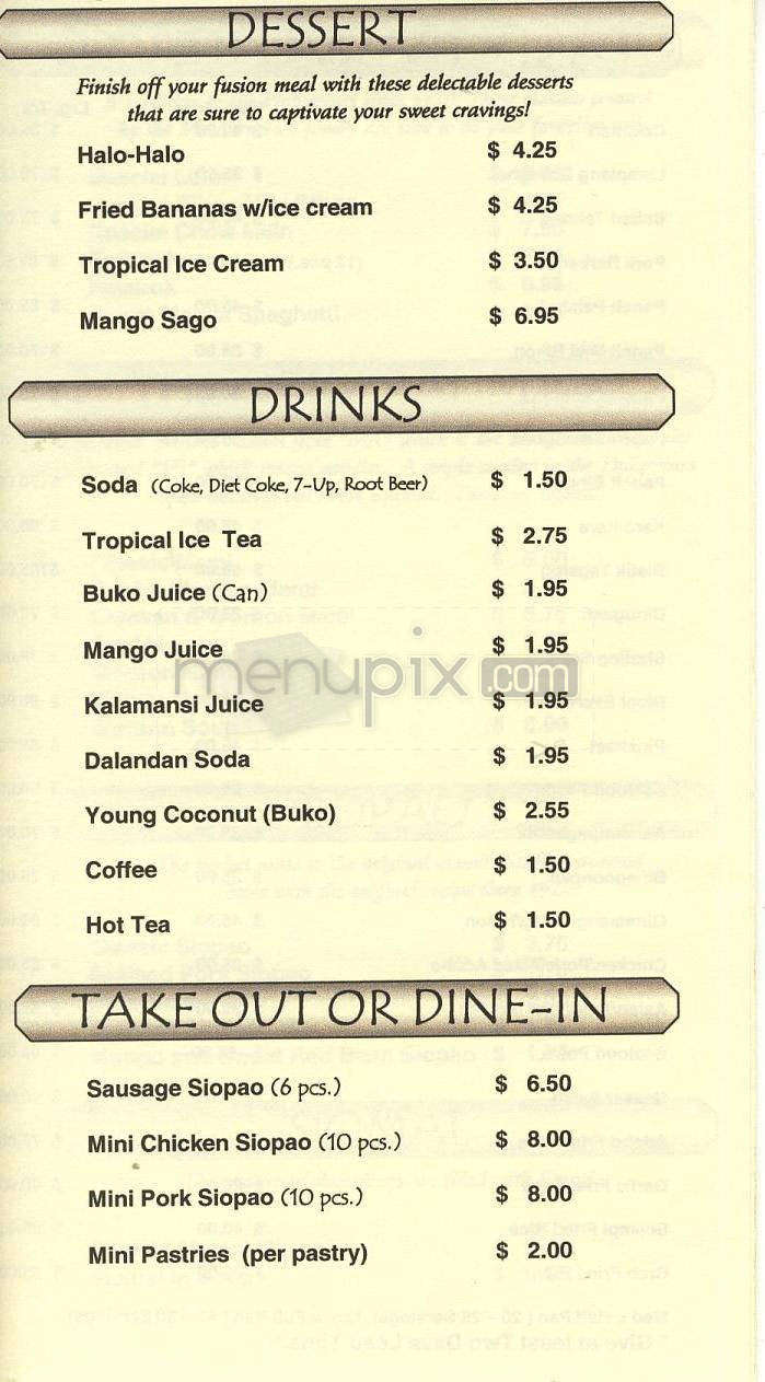 Asian Noodles - Glendale, CA menu_pic